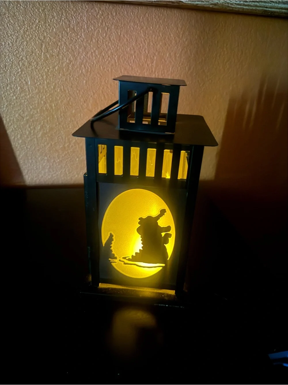 Peter Pan themed 4 sided Black Metal Decorative Lantern